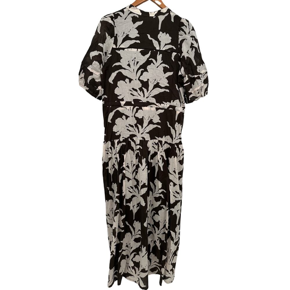 EMERSON FRY Evereve NWT Lucy Brown Floral Basque Dress // M - Picture 14 of 15